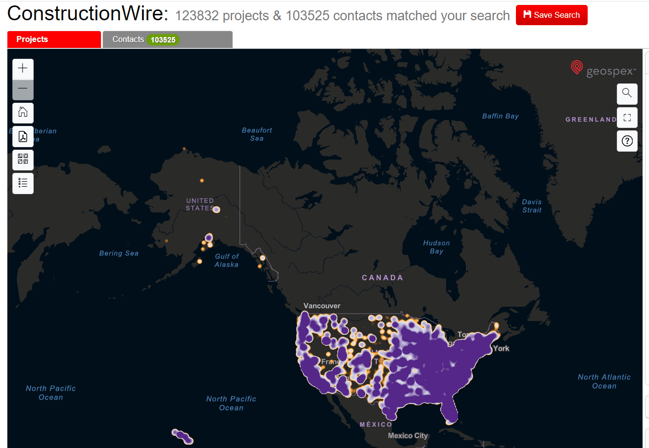 BuildCentral is tracking over 120,000 construction projects across the US.